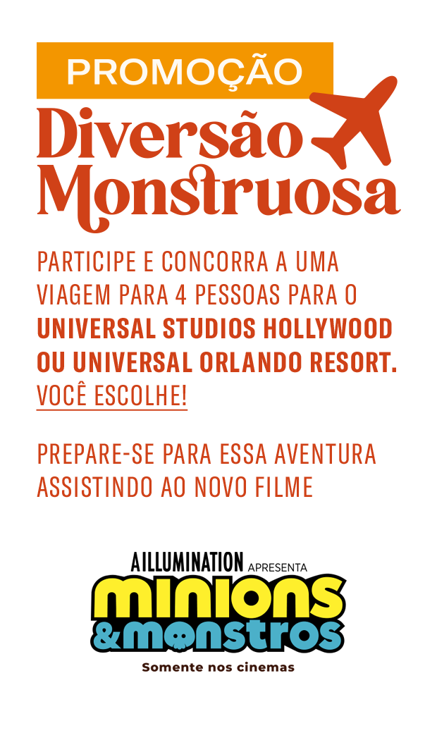 Promoção Diversão Monstruosa — viagem para Universal Studios para 4 pessoas